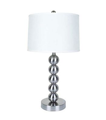 Ore International™ Satin Nickel Metal Table Lamp