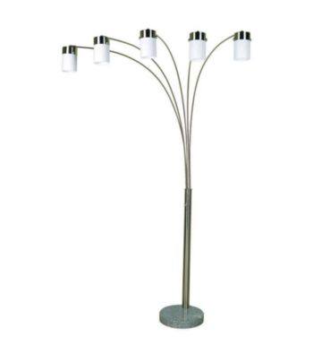 Ore International™ Brushed Steel Arch Floor Lamp