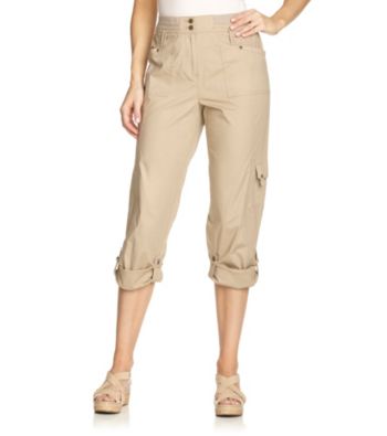 Laura Ashley® Petites' Cropped Cargo Pants