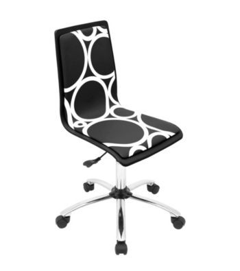 Lumisource® Black Printed Circles Computer Chair