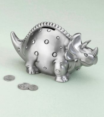 Lillian Rose® Dinosaur Pewter Bank