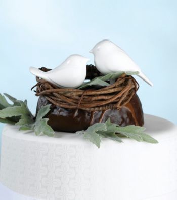 Lillian Rose® Love Birds Cake Picks - White