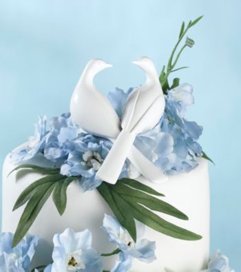 Lillian Rose® Doves Cake Pick White