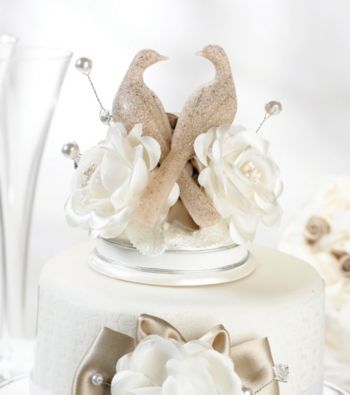 Lillian Rose® Love Birds Taupe Cake Top