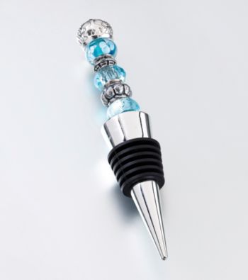 Lillian Rose® Beaded Wine Stopper-Aqua