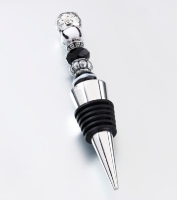 Lillian Rose® Beaded Wine Stopper-Black