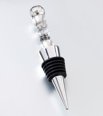 Lillian Rose® Beaded Wine Stopper-Silver
