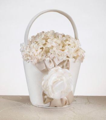 Lillian Rose® Taupe Rose Flower Basket