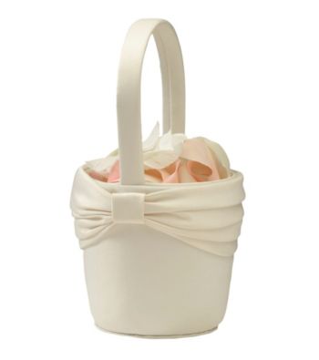 Lillian Rose® Satin Flower Basket - Ivory