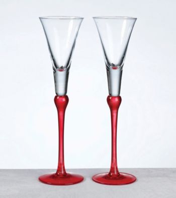 Lillian Rose® Set of 2 Tall Flutes - Red