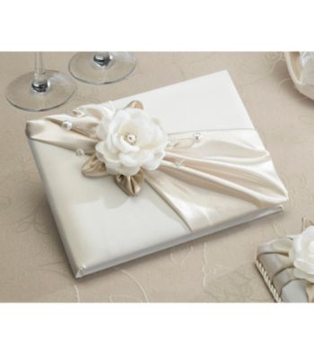 Lillian Rose® Taupe Rose Guest Book