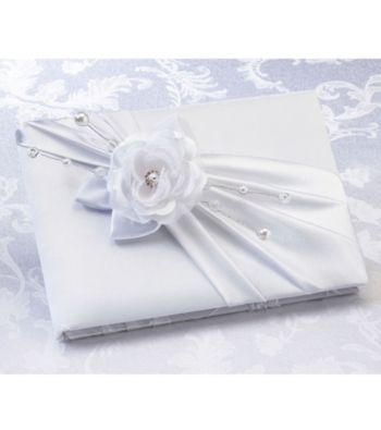 Lillian Rose® White Rose Guest Book