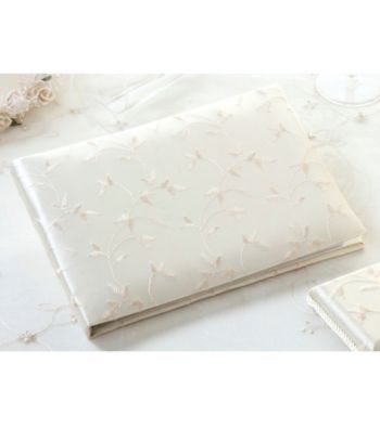 Lillian Rose® Elegant Satin Guest Book Ivory