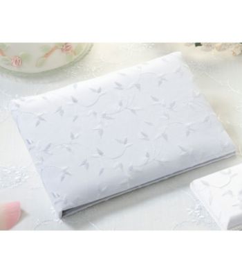 Lillian Rose® Elegant Satin Guest Book White