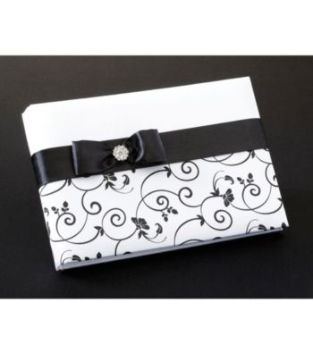 Lillian Rose® Black & White Guest Book