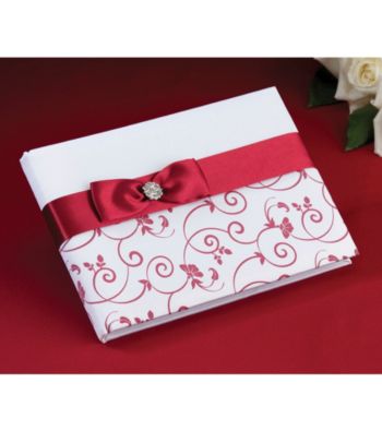 Lillian Rose® Red & White Guest Book