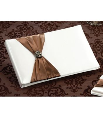 Lillian Rose® Jeweled Brown Guest Book