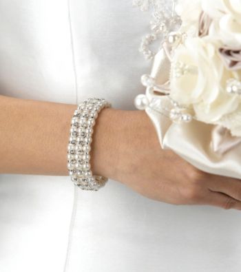 Lillian Rose® Rhinestone Pearl Bracelet