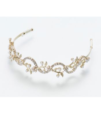 Lillian Rose® Pearl/Gold Rhinestone Tiara