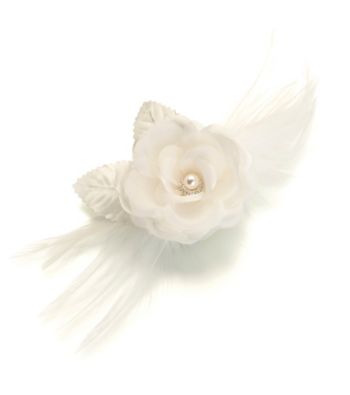 Lillian Rose® Black Flower & Feather Clip/Pin