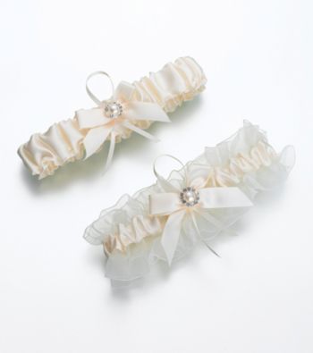 Lillian Rose® Set of 2 Ivory Pearl Garters
