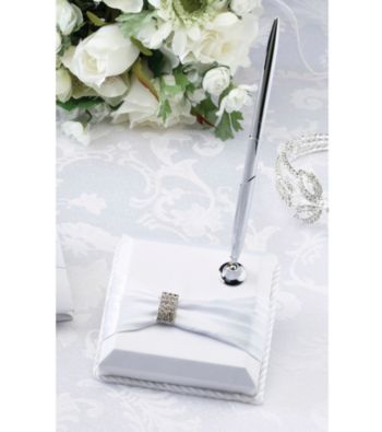 Lillian Rose® Cream Rhinestone Pen Set