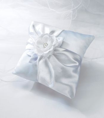 Lillian Rose® White Rose Pillow