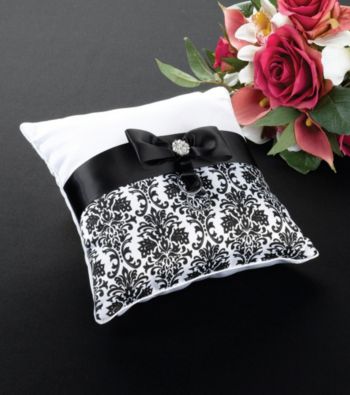 Lillian Rose® Black Damask Pillow
