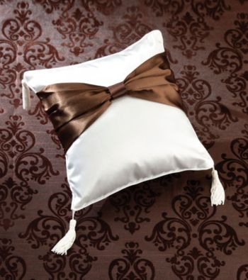 Lillian Rose® Brown Bow Ring Pillow