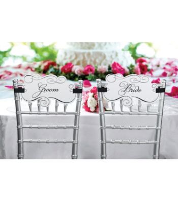 Lillian Rose® Bride & Groom Chair Signs