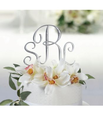 Lillian Rose® Silver Rhinestone Monogram