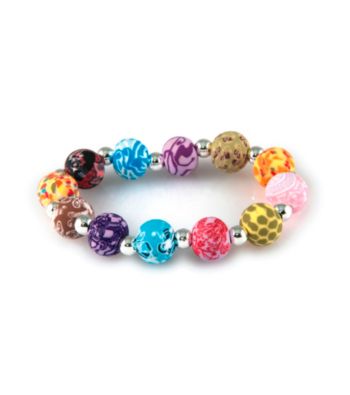 Viva Beads® Festival 12mm Chunky Clay Bead Stretch Bracelet