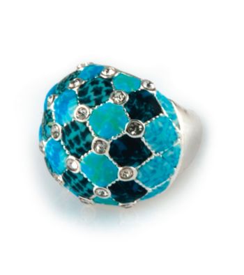 Viva Beads® Blue Brook Crystal Cocktail Bead Ring