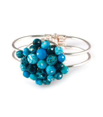 Viva Beads® Blue Brook Flat Cluster Cuff