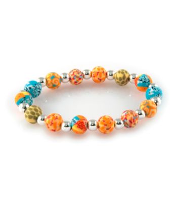 Viva Beads® Pumpkin Spice 8mm Classic Clay Bead Stretch Bracelet