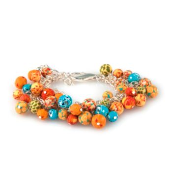 Viva Beads® Pumpkin Spice Beaded Mesh Chain Bracelet