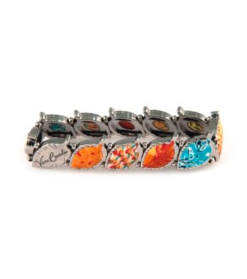 Viva Beads® Pumpkin Spice Pebble Leaf Stretch Bangle