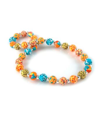 Viva Beads® Pumpkin Spice 12mm Chunky Clay Bead Necklace