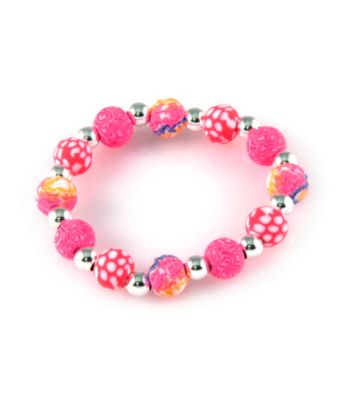 Viva Beads® Diva 8mm Classic Stretch Bracelet - Pink Swirl