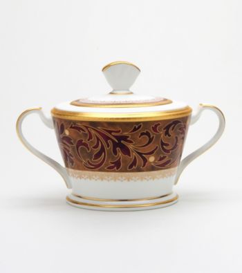 Noritake Xavier Gold Sugar Bowl with Lid