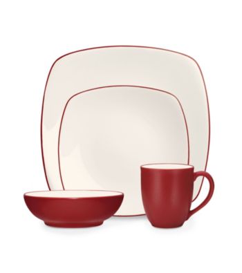 Noritake Colorwave Square Raspberry 4-pc. Place Setting