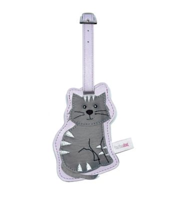 FouFou Dog Love Your Breed Luggage Tag - Grey Tabby Cat