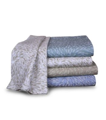 Elite Home Products Reflections Teardrop-Print Sheet Sets