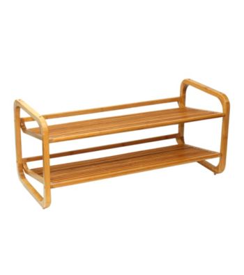 Oceanstar 2-Tier Bamboo Shoe Rack