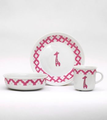 CoCaLo® Porcelain Dish Set - Pink/Ivory