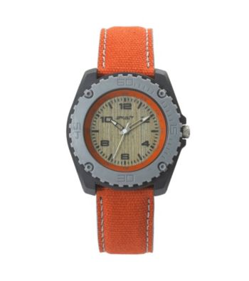 Sprout® Men's Eco-Friendly Cotton and Bamboo Watch - Orange/Gray