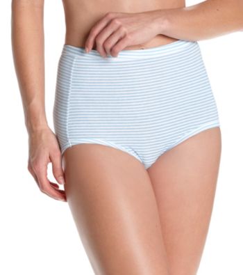 Bali® Fits Your Curves Comfort Briefs - Blue Bell Stripe