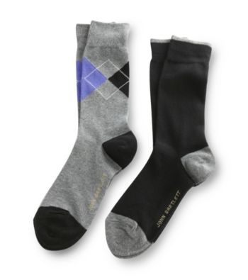 John Bartlett Statements Men's 2-Pack Placed Argyle Socks