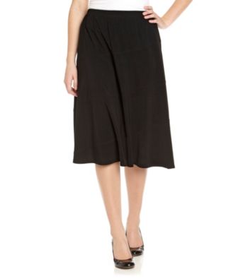 Notations® Plus Size Black Skirt