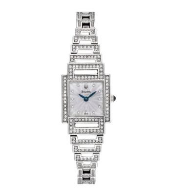 Bulova® Women's Stainless Steel Watch with Swarovski® Crystals